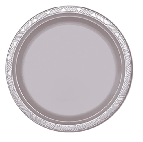 Plato Deluxe Grande Plata 22 cm  x 10 Unidades Sempertex