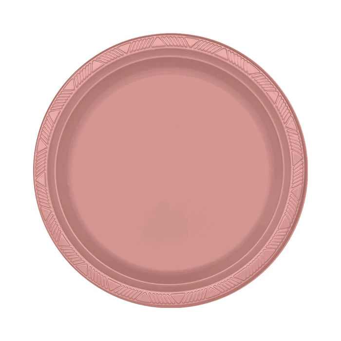 Plato Deluxe Grande Dorado Rosa 22 cm  x 10 Unidades Sempertex