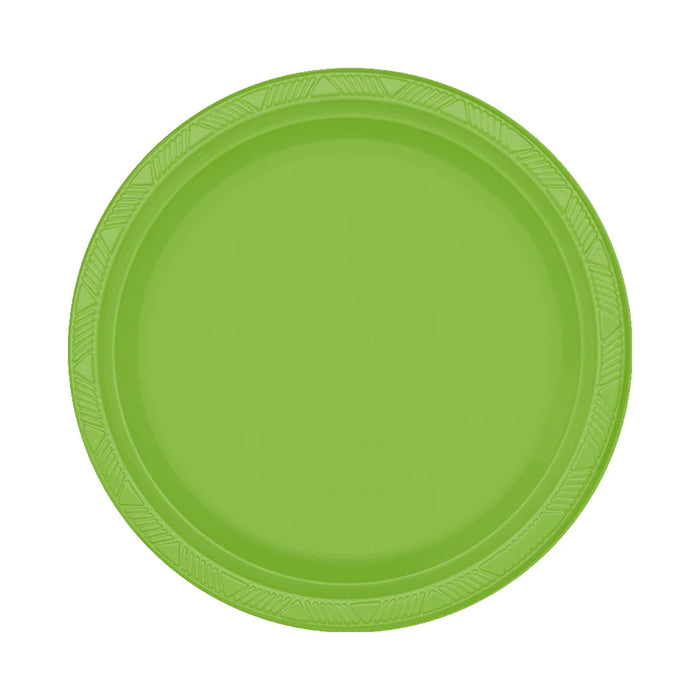 Plato Deluxe Grande Verde Lima 22 cm  x 10 Unidades Sempertex