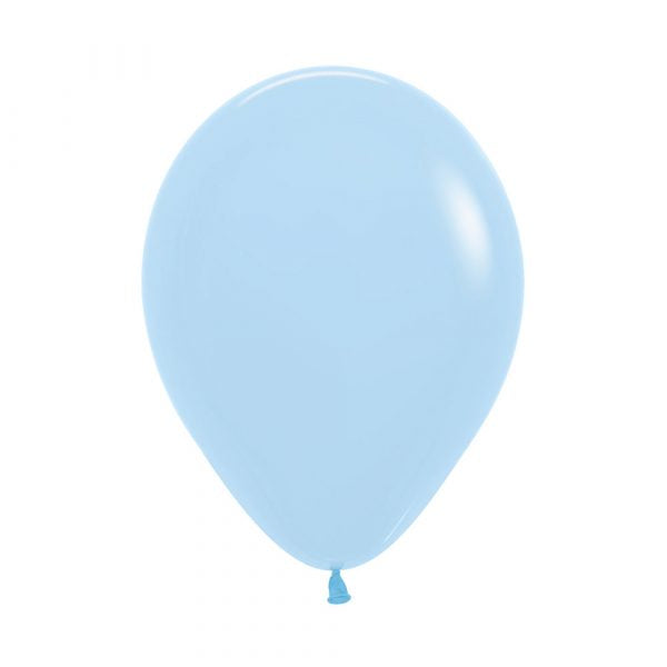 Globo Azul Pastel Mate R12 x 12 Unidades Sempertex