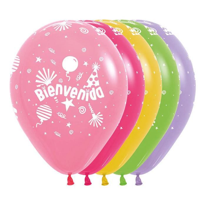 Globo Infinity Bienvenida Fashion Surtido R12 x 50 Unidades Sempertex