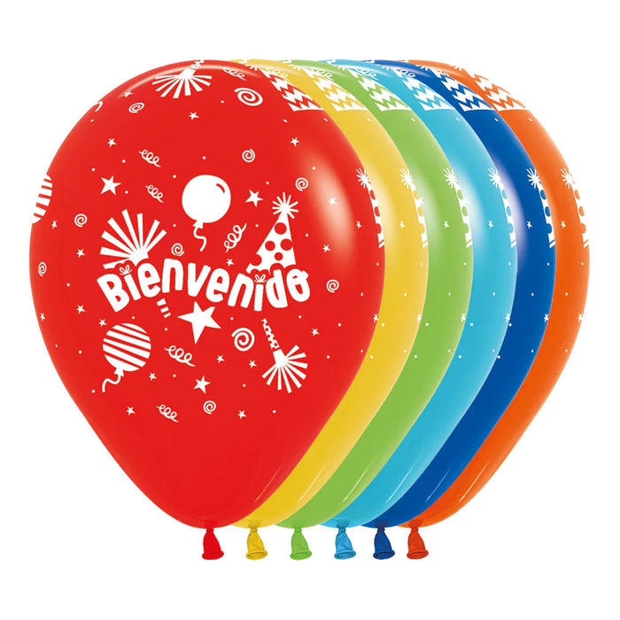 Globo Infinity Bienvenido Fashion Surtido R12 x 12 Unidades Sempertex
