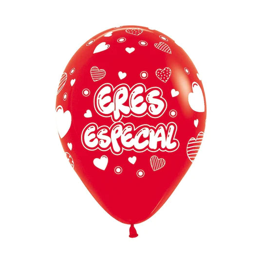 Globo Fashion Rojo Eres Especial R12 X 12 Unidades Sempertex