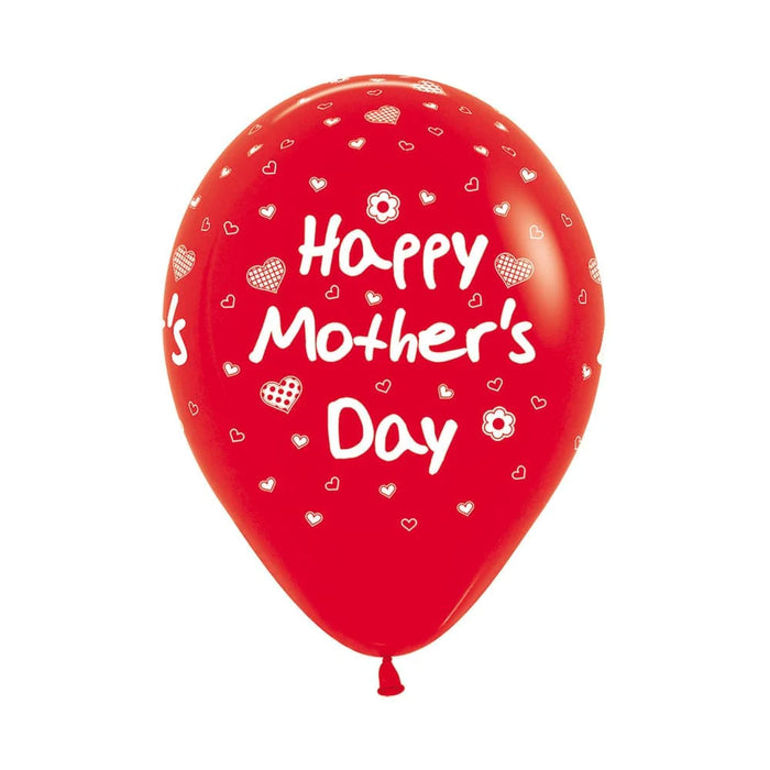Globo Happy Mothers Day Fashion Rojo R12 X 12 Unidades Sempertex