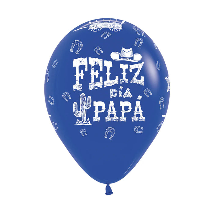 Globo Feliz Dia Papa Oeste Infinity Fashion Surtido R12 x 12 Unidades Sempertex