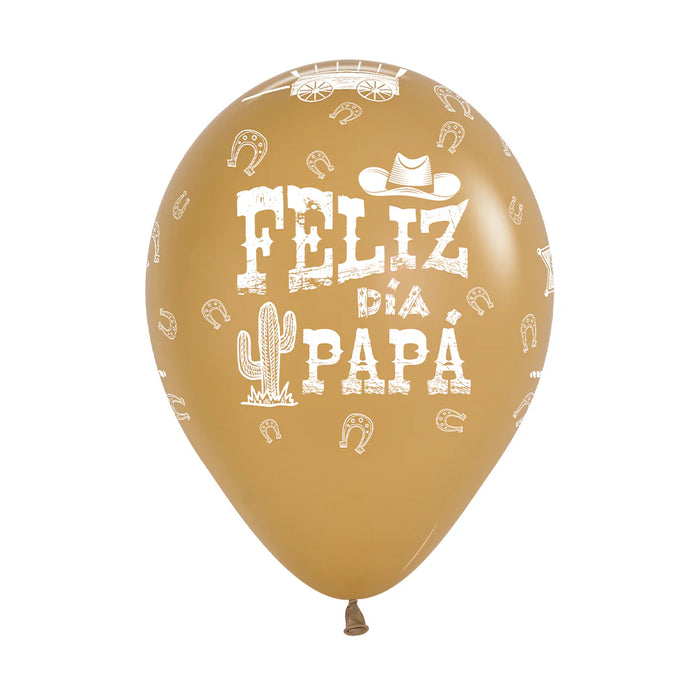 Globo Feliz Dia Papa Oeste Infinity Fashion Surtido R12 x 12 Unidades Sempertex