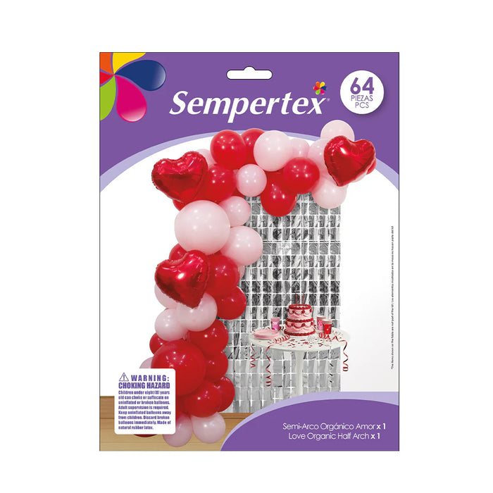 Semiarco Organico De Globos Amor 64 Piezas Sempertex