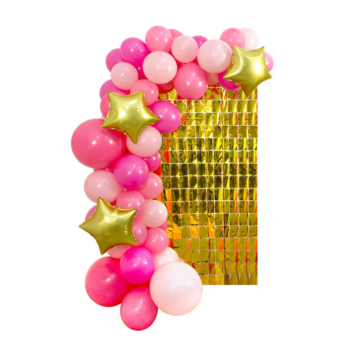 Semiarco Organico De Globos Fantasia Rosa 64 Piezas Sempertex