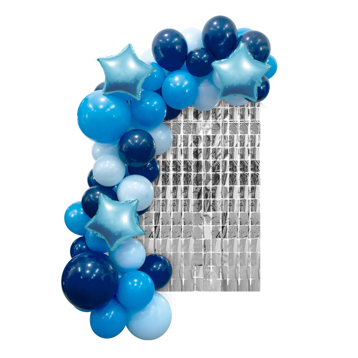 Semiarco Organico De Globos Ilusion Azul 64 Piezas Sempertex