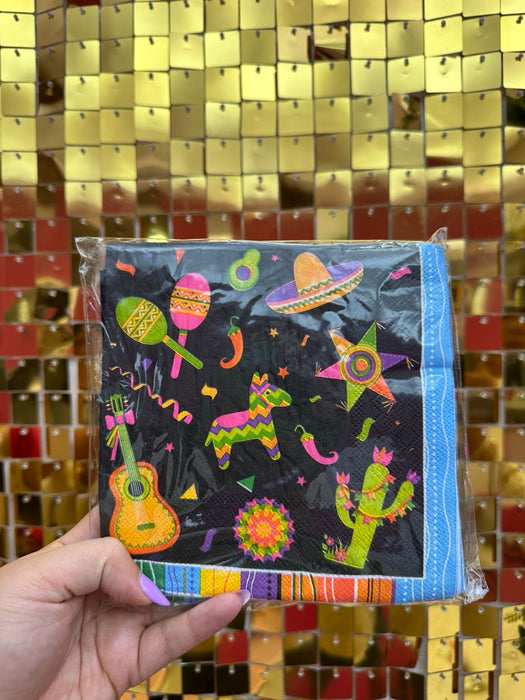 Servilleta Pequeña Fiesta Mexicana Sombrero X 20 Unidades
