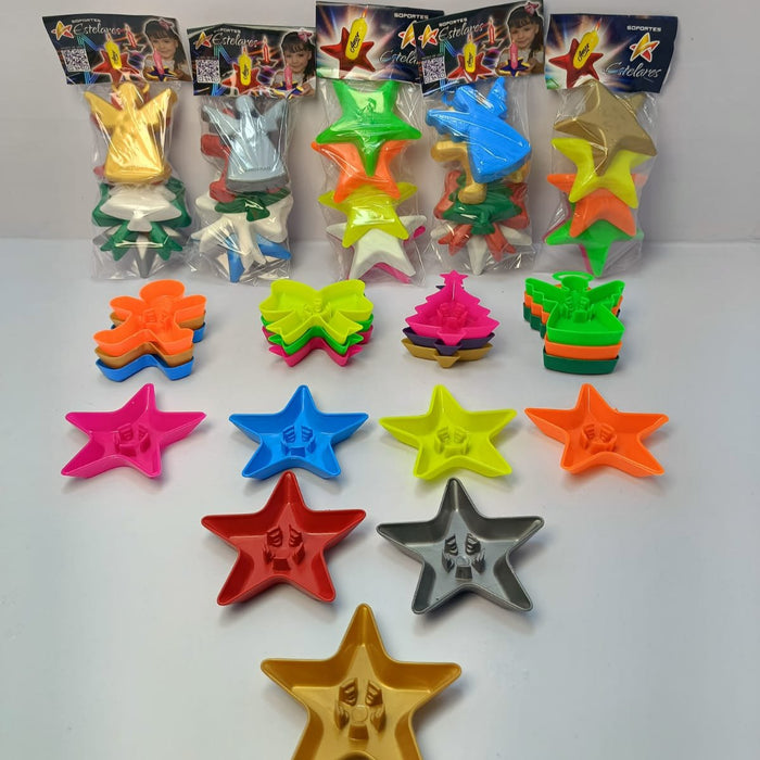 Soportes plasticos Para Vela X 5 Unidades Colores Surtidos x Docena