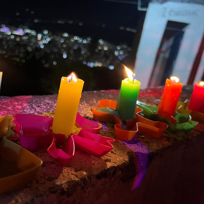 Soportes plasticos Para Vela X 5 Unidades Colores Surtidos