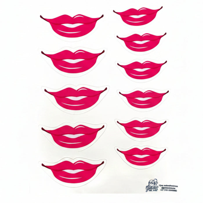 Sticker para Globo Boca Fucsia 28 x 20 CM X 1 Unidad