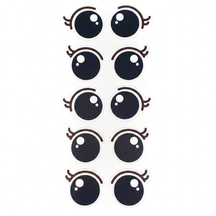 Sticker para Globo  Ojos Redondos Brillantes 28 x 10 CM X 1 Unidad