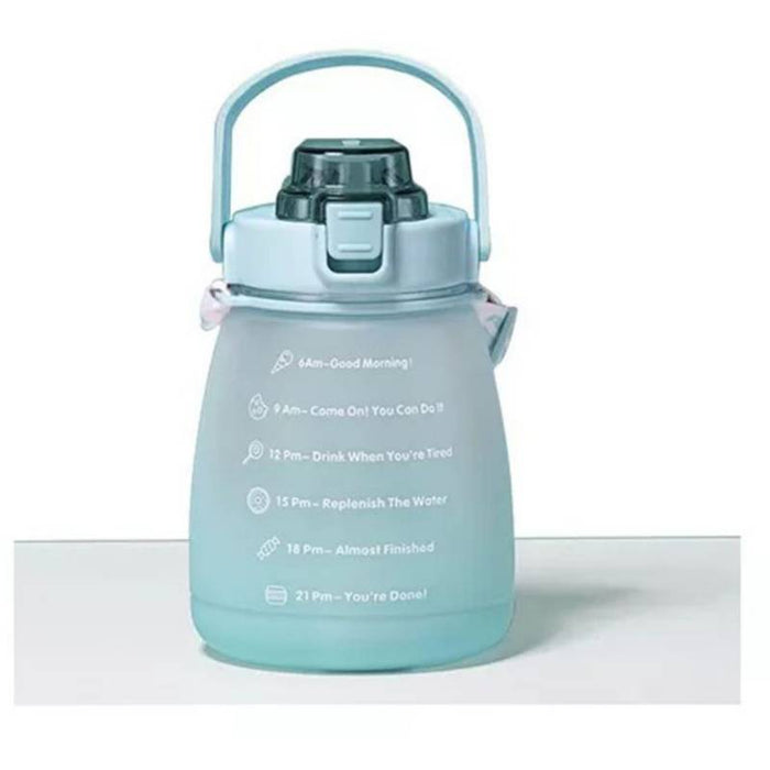 Termo de Agua Con Correa Capacidad 1 L Azul X Unidad