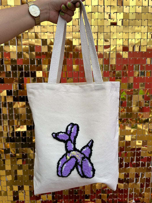 ToteBag Bordada Balloon Dog Lila