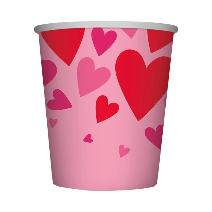 Vaso 9 Oz Corazones Pop x 8 Unidades Sempertex