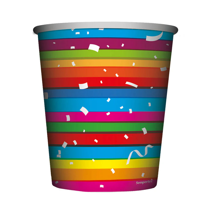 Vaso 9 Oz Feliz Cumpleaños Festivo x 8 Unidades Sempertex