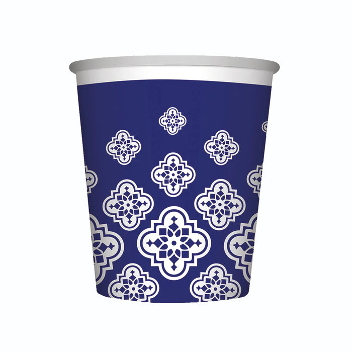 Vaso 9 Oz Mediterraneo Azul X 8 Unidades Sempertex