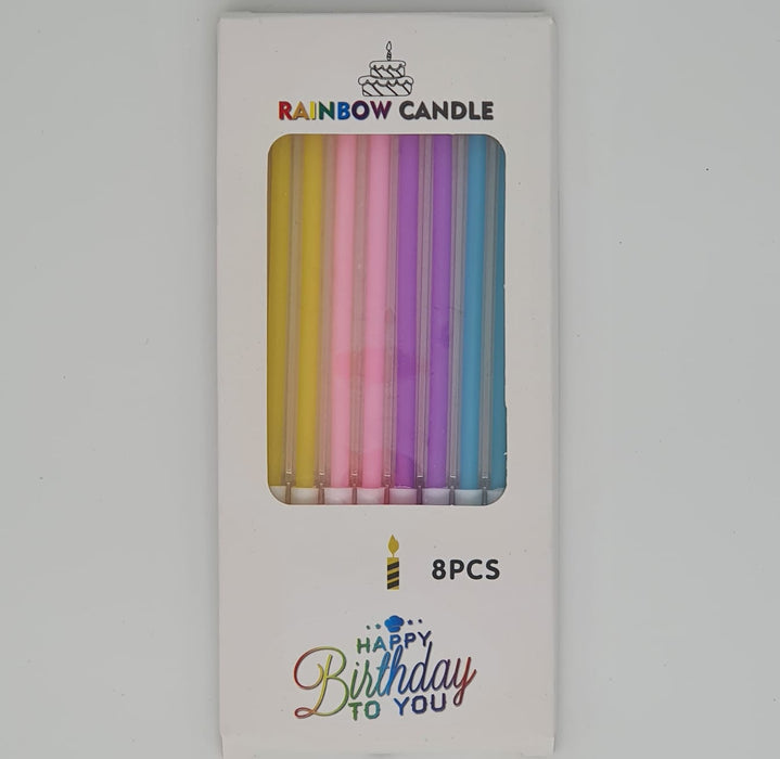 Vela en Espiral Rainbow Surtido X 6 Unidades