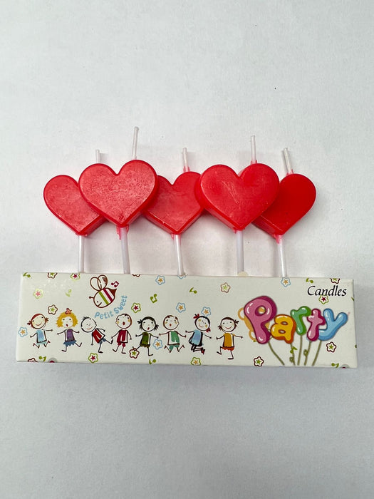 Vela Corazón x 5 unidades
