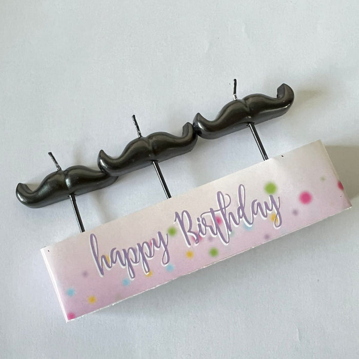 Vela Mostacho x 3 unidades