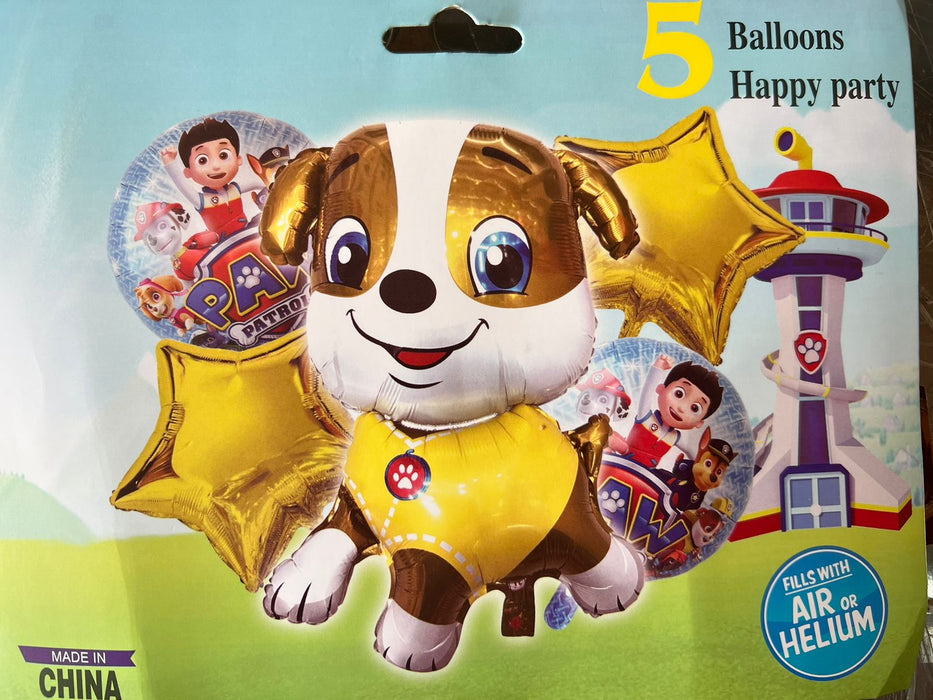 Bouquet Rubble Paw Patrol x 5 Piezas