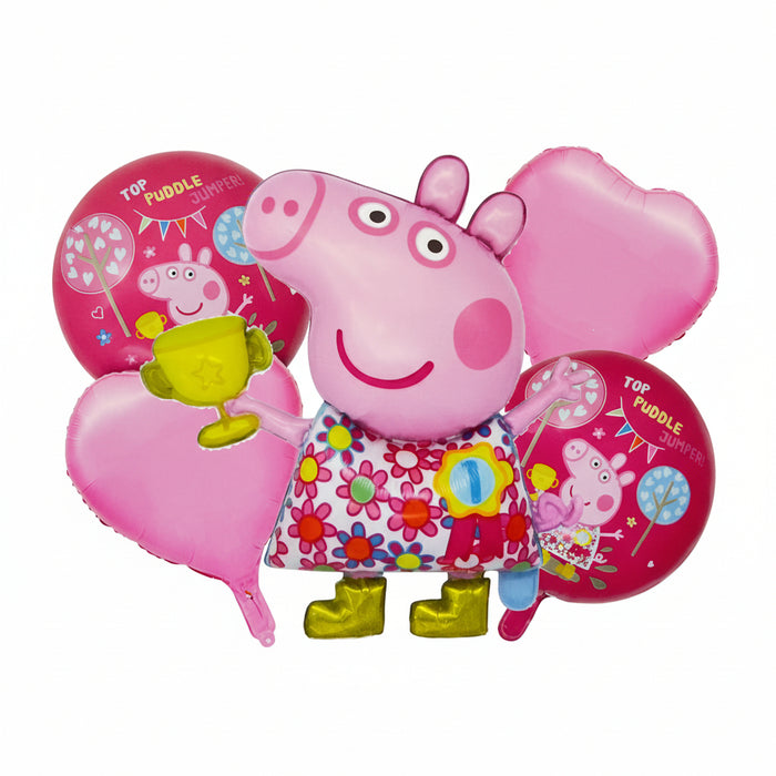 Bouquet de Globos  Peppa Pig x 5 Piezas