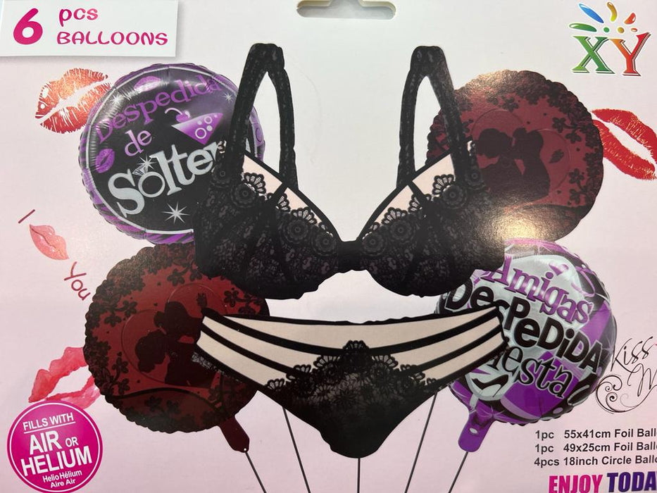 Bouquet de Globos Despedida de soltera x 6 Piezas Ref 1