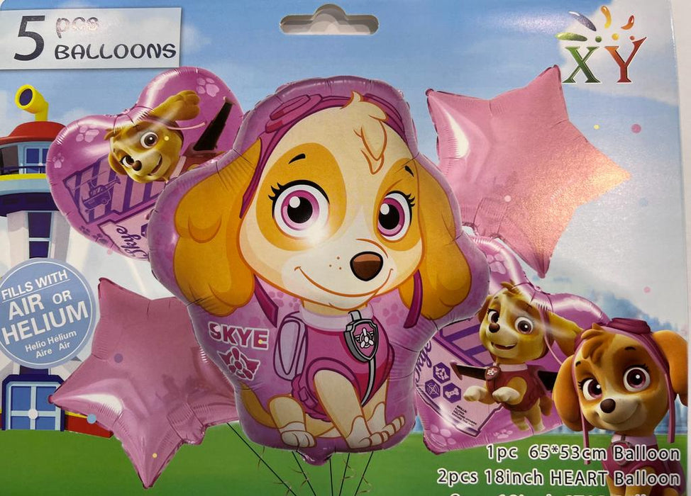Bouquet Paw Patrol Skye Estrellas y Corazones X 5 Piezas