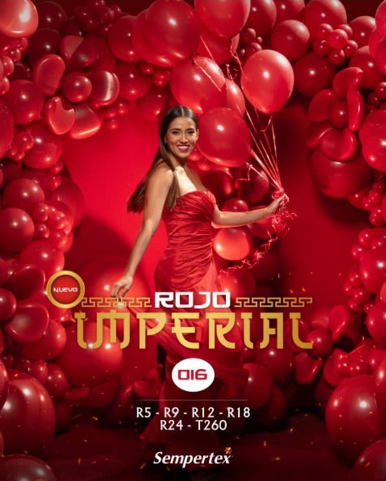 Globo Rojo Imperial Fashion R12 x 50 Unidades Sempertex