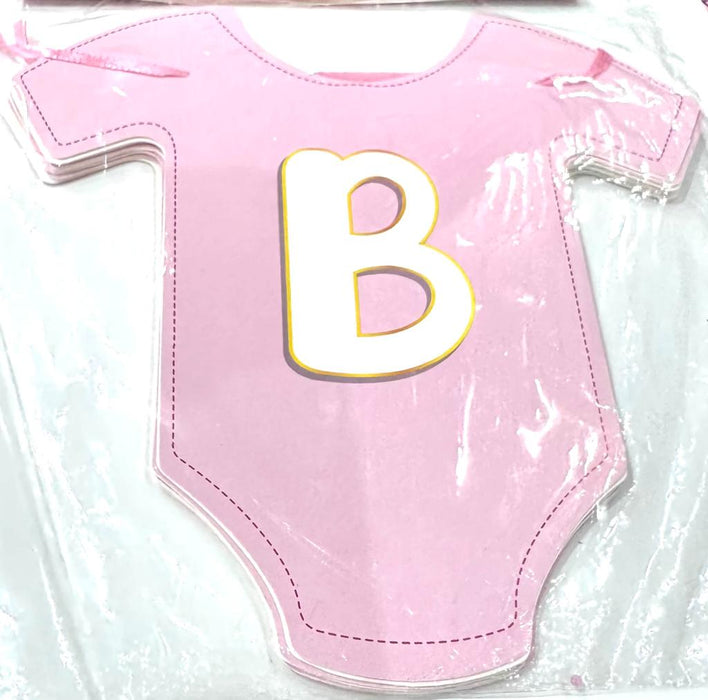 Guirnalda Para Baby Shower Mameluco Rosado x 1