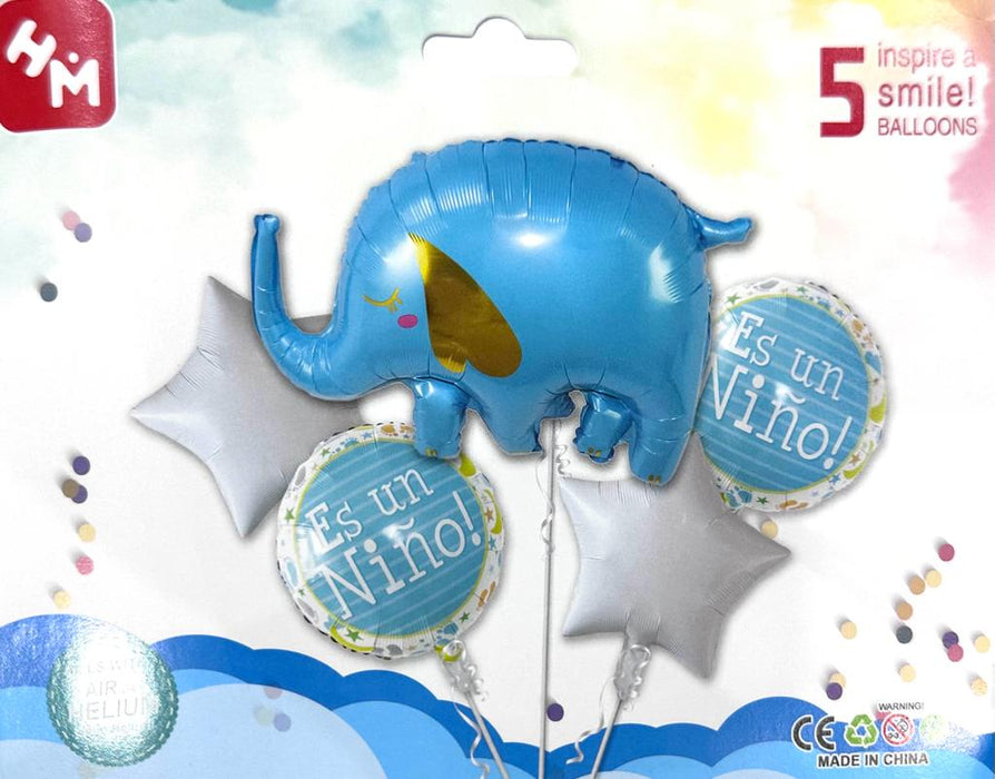 Bouquet de Globos Elefente Es un Niño 5 Piezas x 1