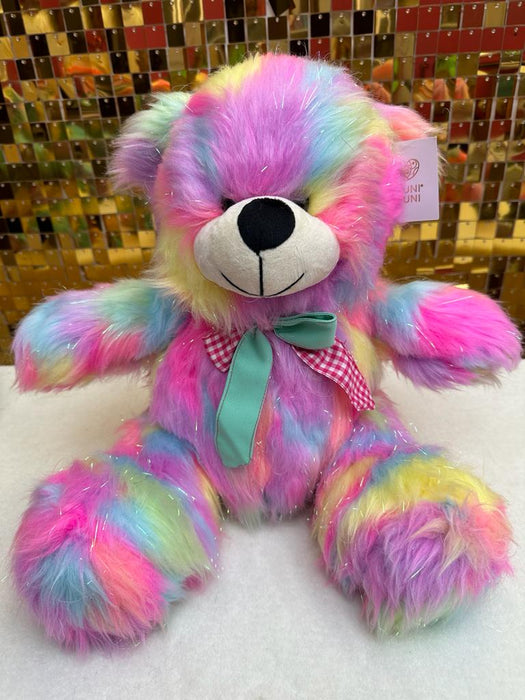 Oso de Peluche Deluxe Pequeño Arcoiris Rosado 27 CM