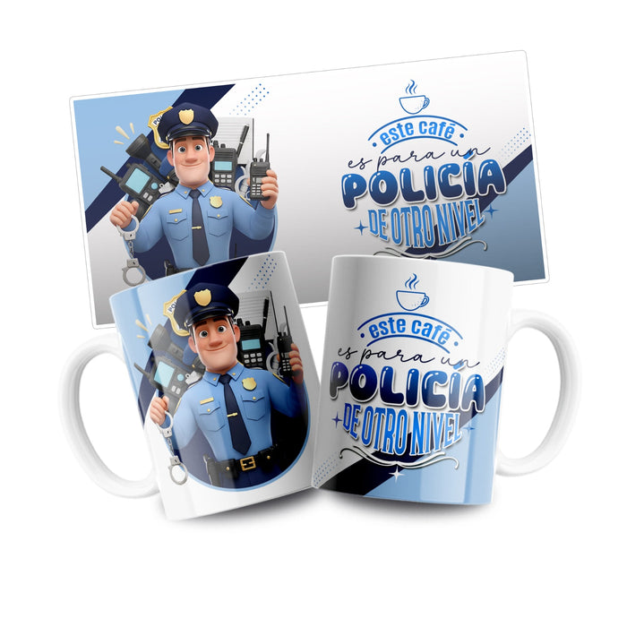 Mug Profesion 11 Oz Policia Hombre x 1 Unidad