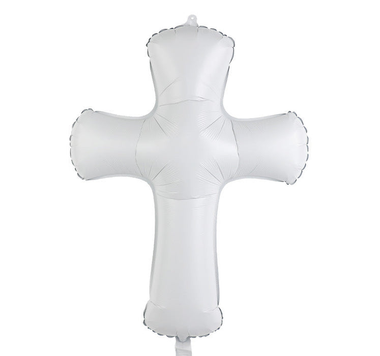 Globo Cruz Blanca 25" x 1 Unidad
