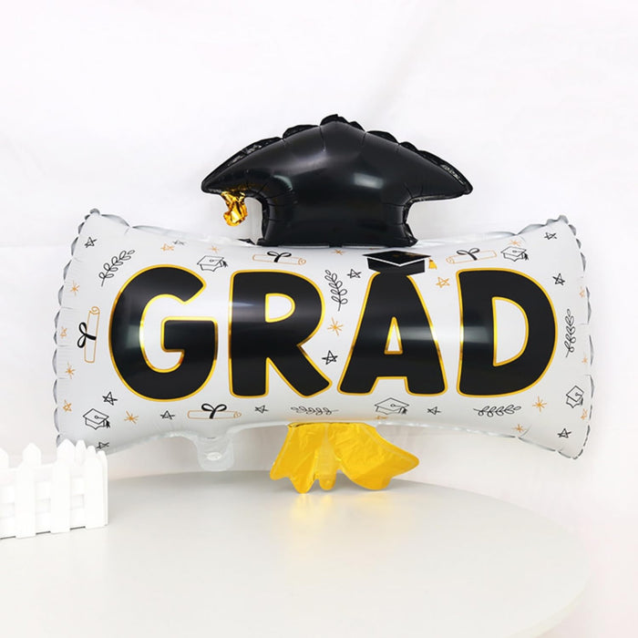 Globo Metalizado Diploma Grad 18" X 1 Unidad