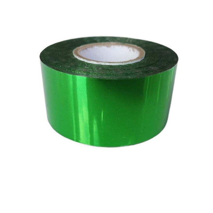 Cinta Decorativa Papel Moños Color Verde Metalizado 3 cm x 50 metros