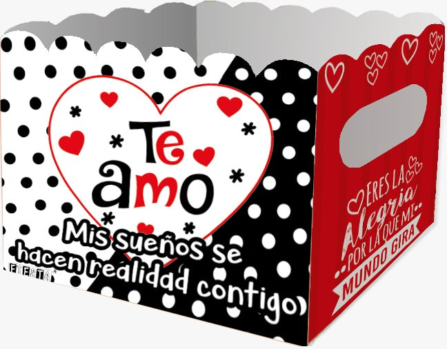 Caja Ancheta Grande Te Amo Mis Sueños Se Hacen Realidad Contigo  x 1 unidad