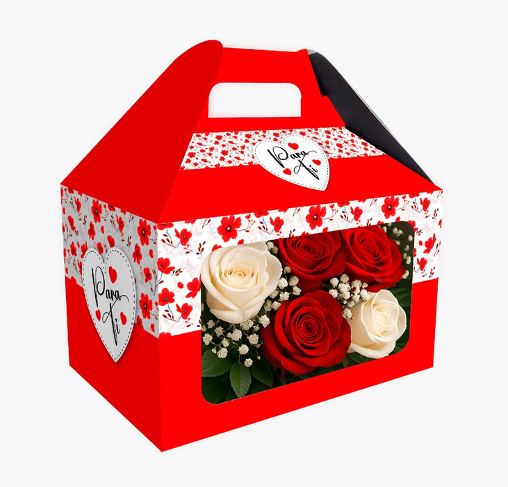 Caja Feliz Pequeña Acetato Para Ti Flores x 1 Unidad