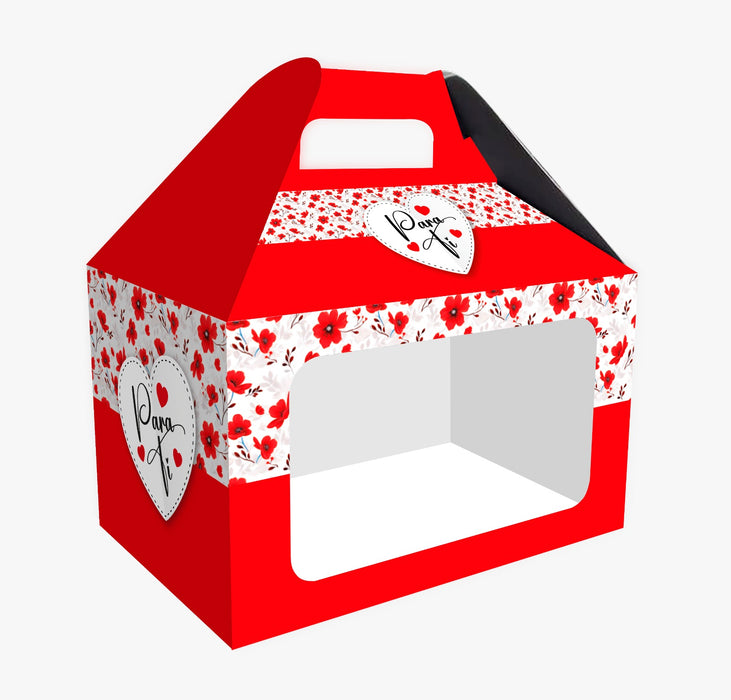 Caja Feliz Pequeña Acetato Para Ti Flores x 1 Unidad