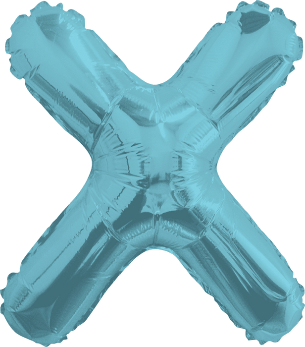Globo Letra X Azul Celeste 14" Conver Kaleidoscope