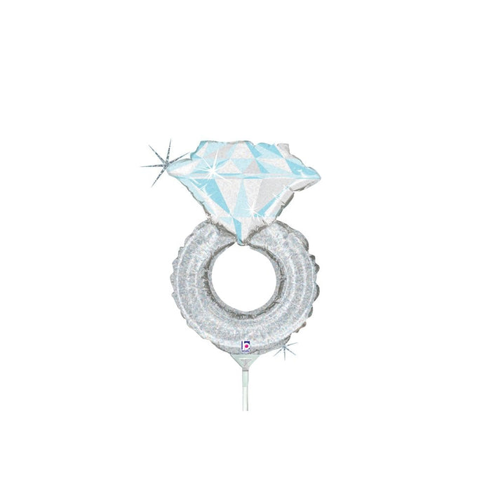 Globo Metalizado Anillo Diamante 14"