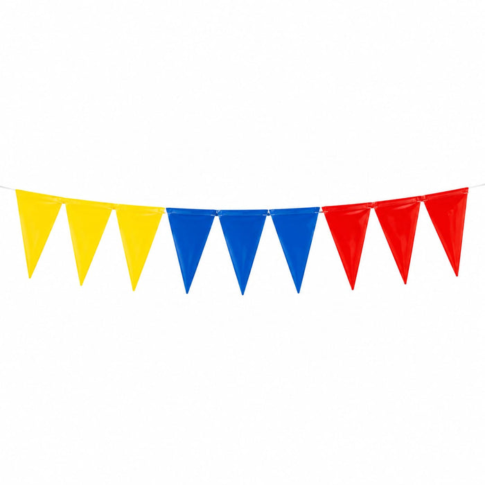 Banderin Plastico Multicolor 10 mts x 1 Unidad