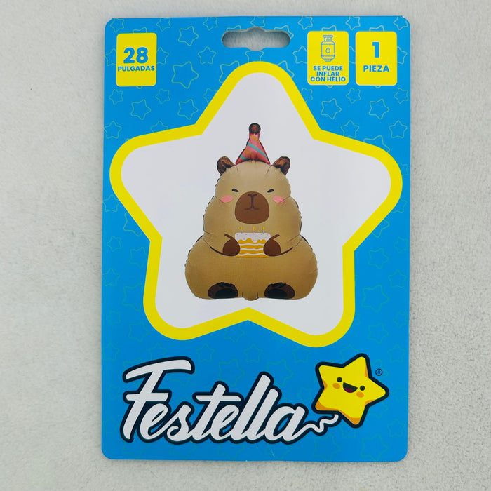 Globo Foil Capibara Torta 28" x 1 Unidad