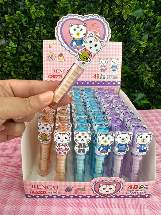 Borrador de Esfero Gato Naranja x 1