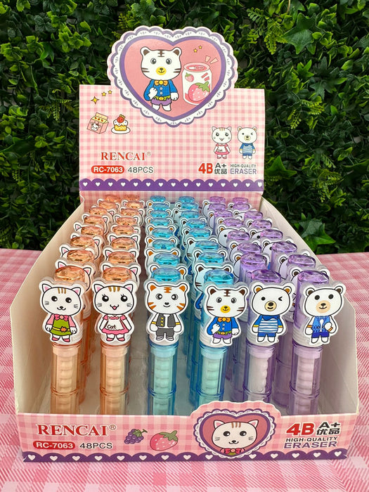 Borrador de Esfero Gato Naranja x 1