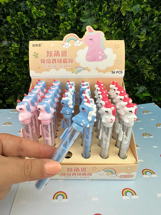 Borrador de esfero Unicornio Azul x 1