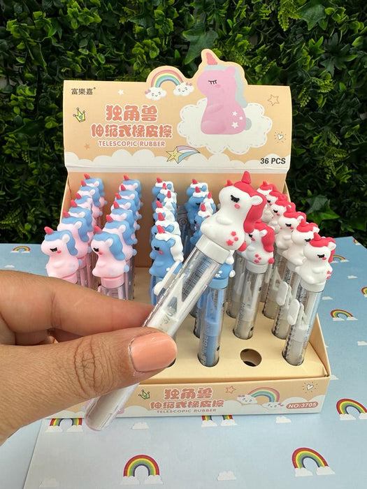 Borrador de esfero Unicornio Blanco x 1