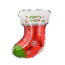 Globo Foil Bota Navideña 10"